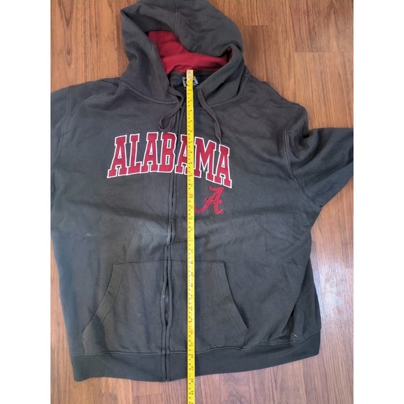 Alabama Crimson Tide Hoodie Mens 3XL Gray Spell Out Full Zip Sweatshirt Stadium - Picture 12 of 14